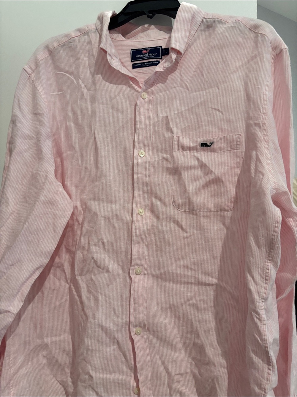 Vineyard Vines Light Pink Stripe Button-Down Shirt